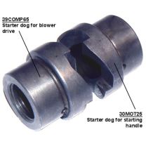 Starter dog for starting handle