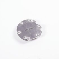 Round cover plate on front of head front cover